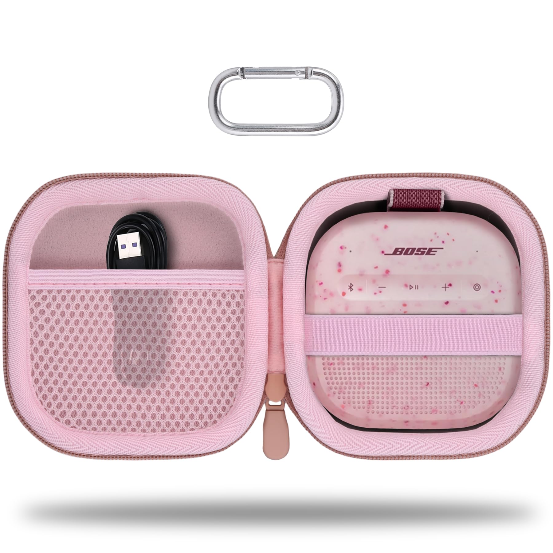 for Bose New SoundLink Micro 2nd Gen Speaker Protective Case, Petal Pink