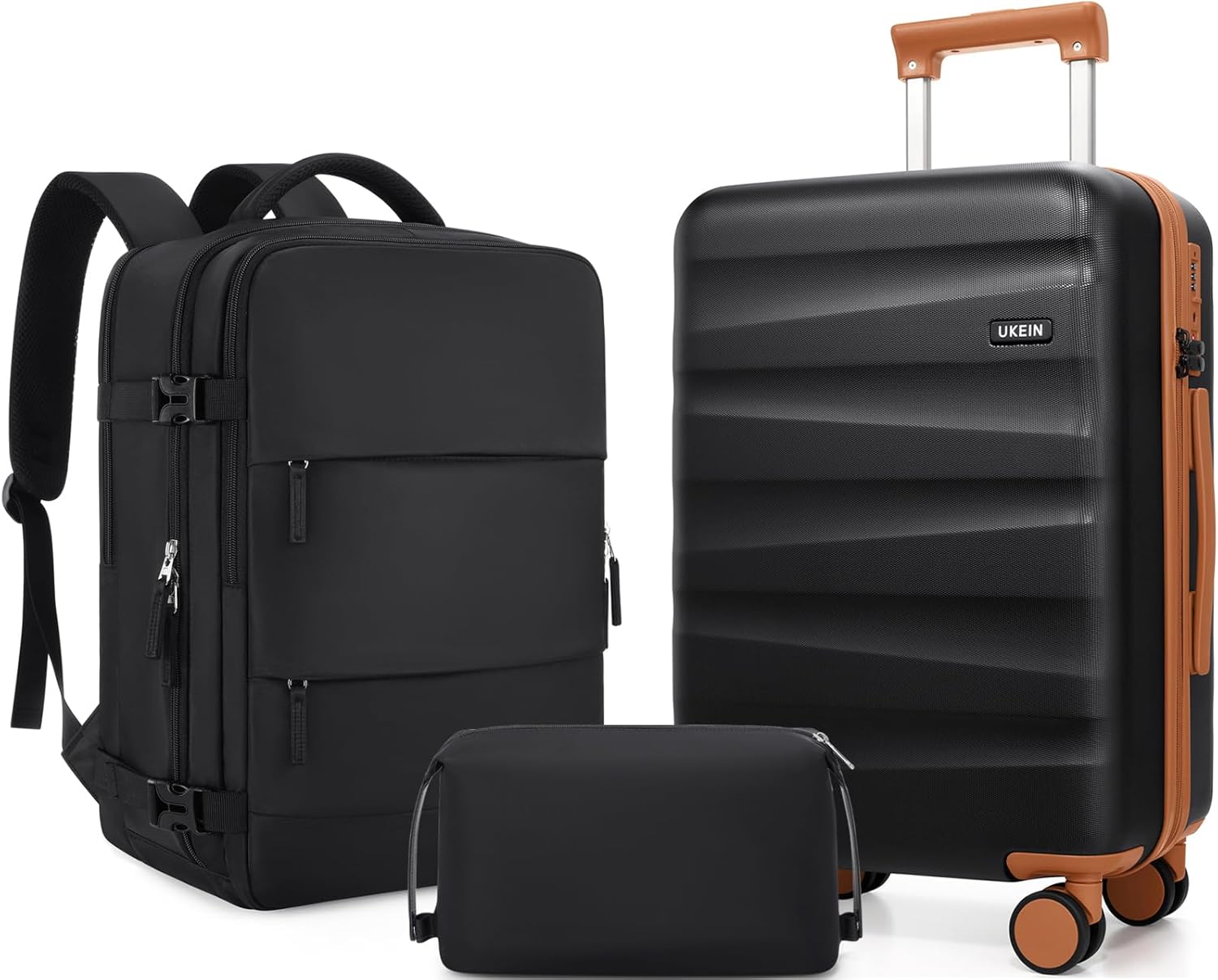 UKEIN Polycarbonate Carry On With Backpack