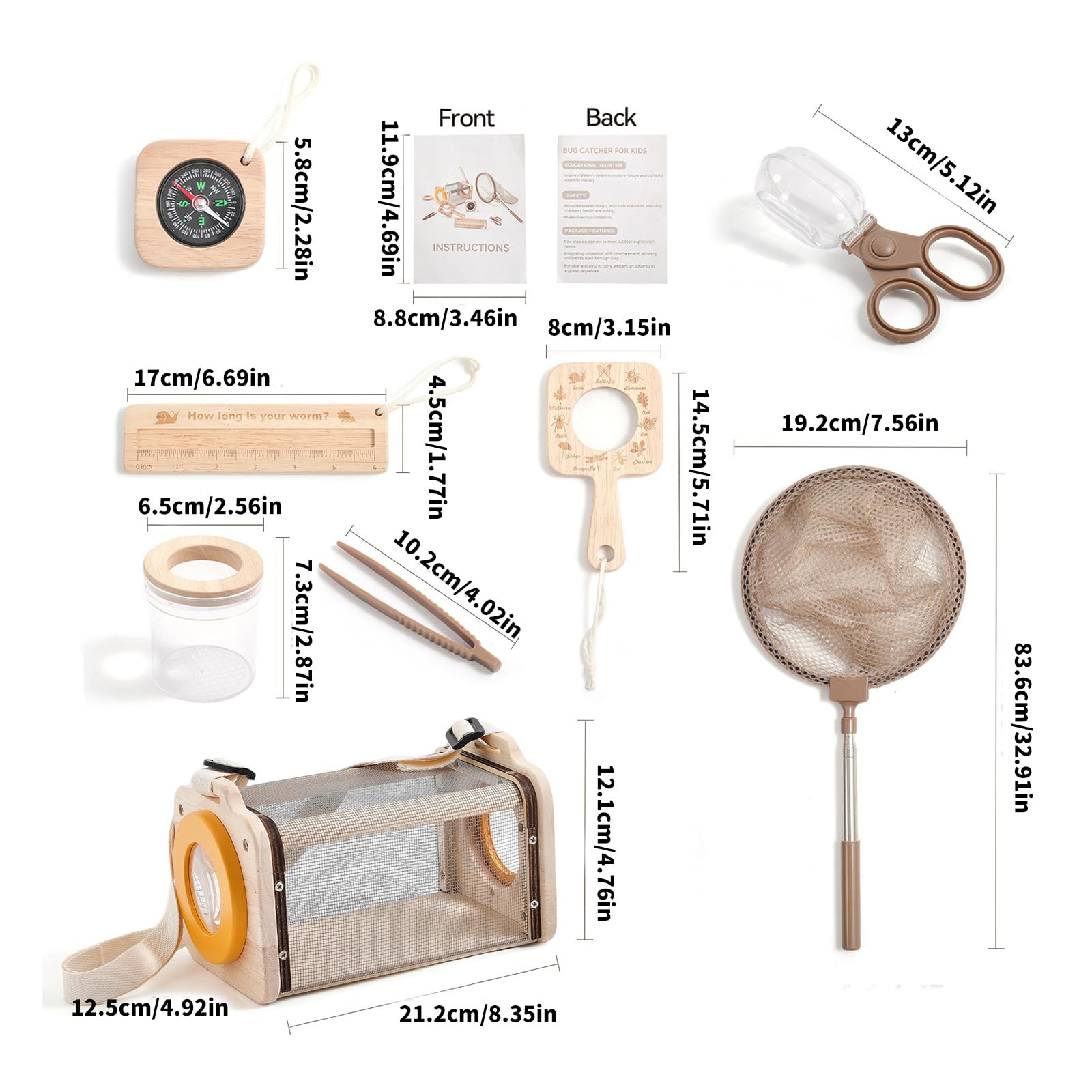 Holzkäfig Beobachten von Insekten Freien, Spielzeug für Kleinkinder, Naturerkundung, Biologie, Lernspielzeug, pädagogische Outdoor Erkundung