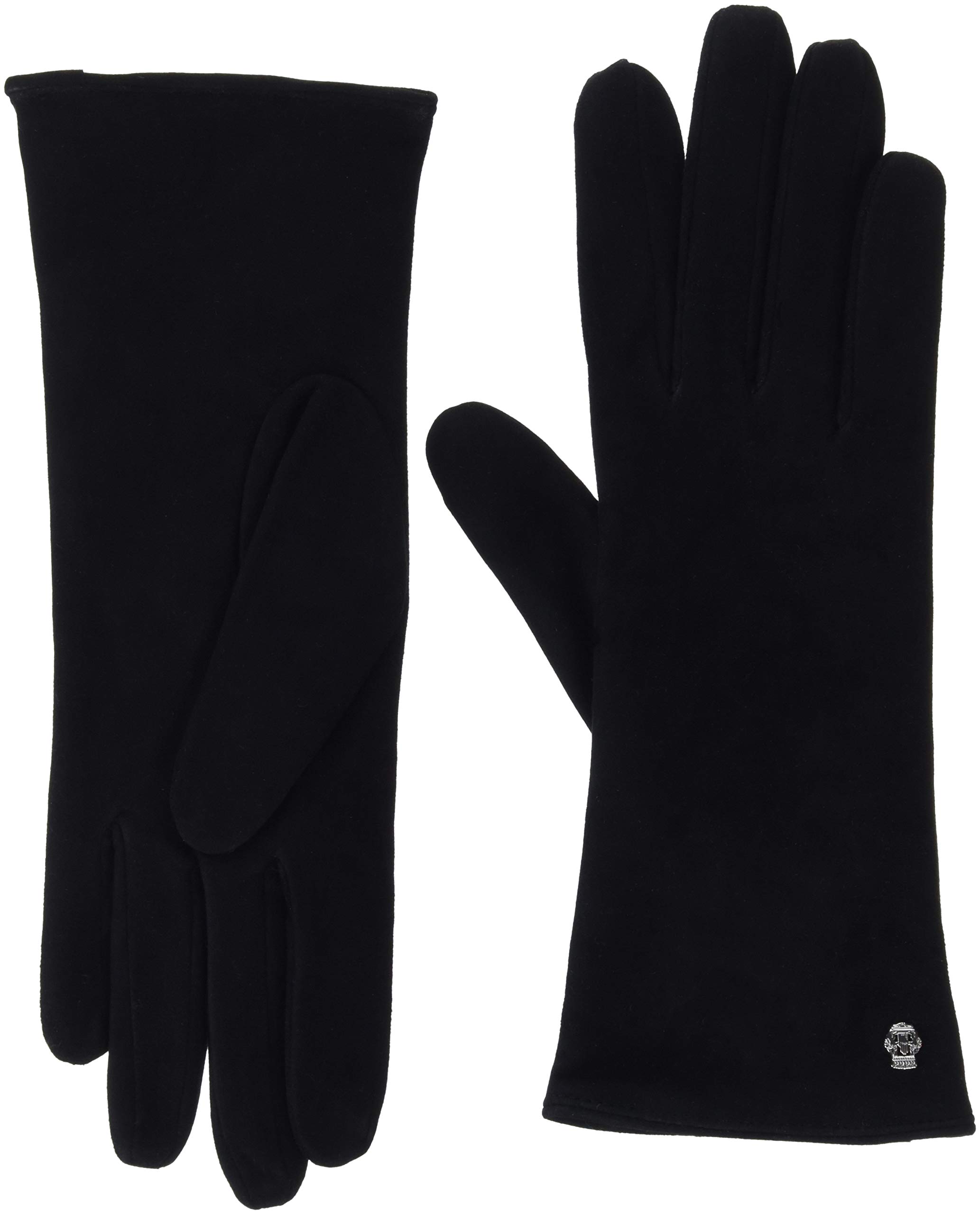 Roeckl Damen Edelklassiker Velours Handschuhe, per pack Schwarz (Black 000), 6.5 (Herstellergröße: 6, 5) Fashion