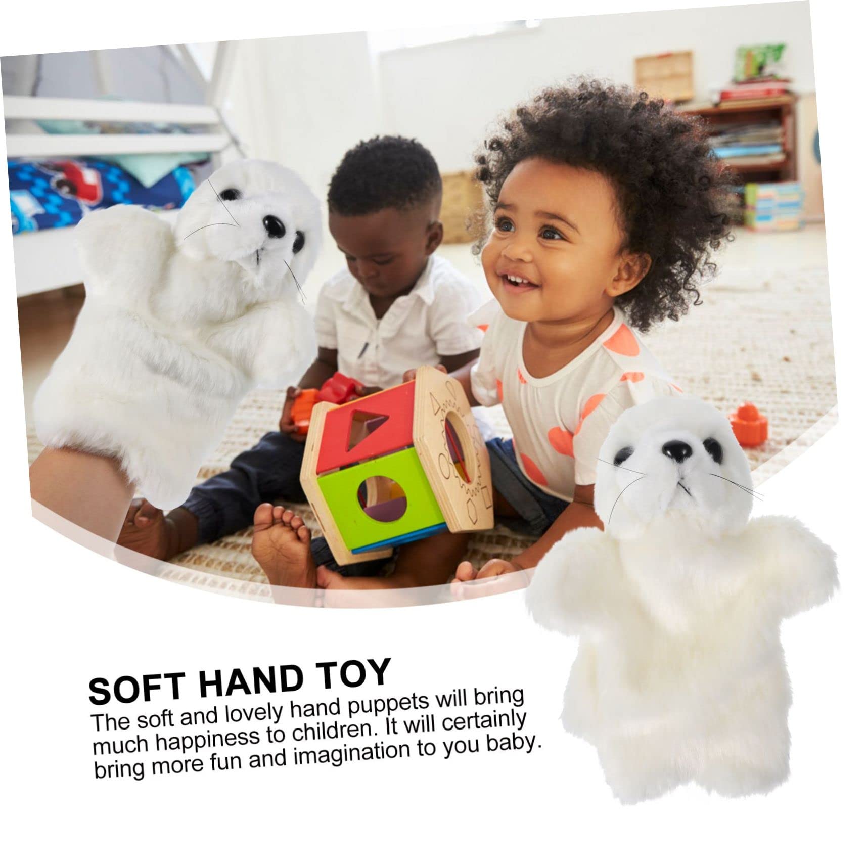 Abaodam 6piezas Títeres De Mano De Animales para Bebés De Delfín y León Marino Muñecos De Peluche Adorables para Interacción y Cuentacuentos para Desarrollo Creativo y Relaciones