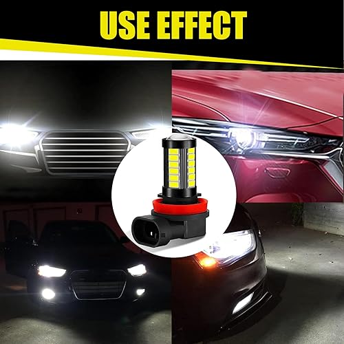 Miniatura 6 de 2 lámparas antiniebla LED 9005 para automóvil, 6500 K, luces antiniebla blancas brillantes, 1500 lúmenes, 12 V, bombillas LED de alimentación Plug