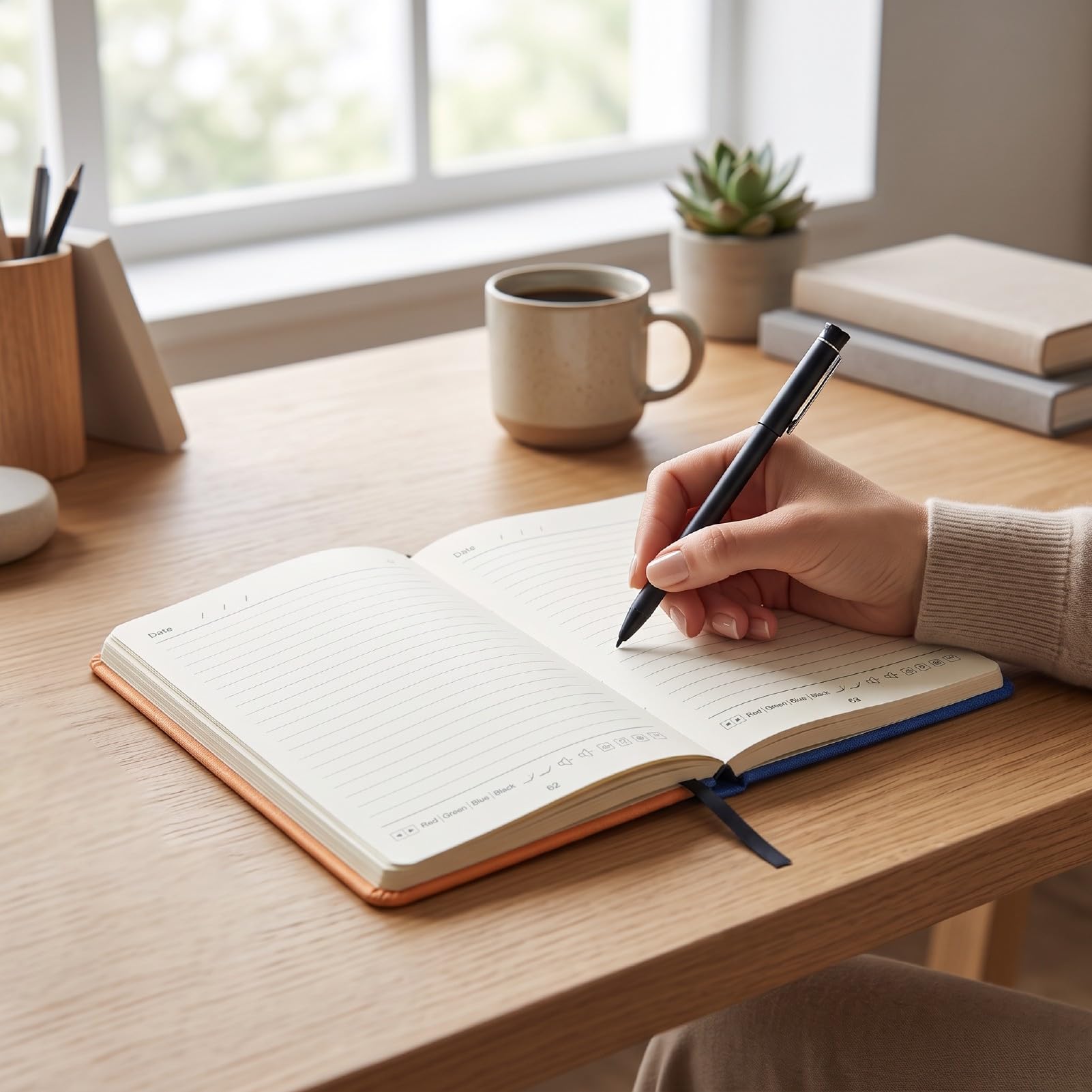 Goshyda Penna da Scrittura Intelligente con Notebook, Penna di Sincronizzazione Digitale Bluetooth con Riconoscimento della Scrittura OCR, Archiviazione Offline, per Tablet Smartphone (BLUE)