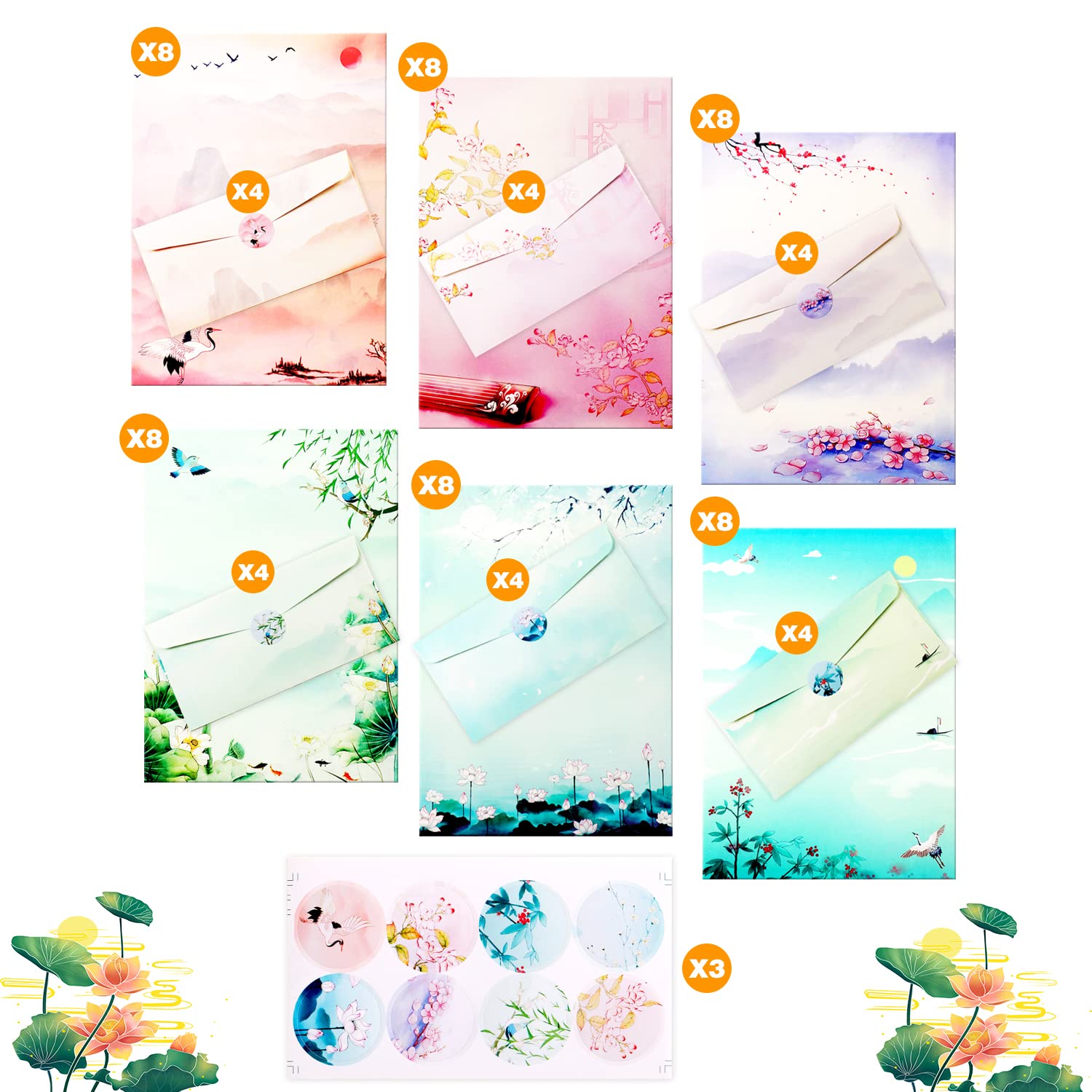 Carta Da Lettere E Buste A4 - Set 48 Fogli 100g/m² Con 24 Buste Autosigillanti - Foto 3