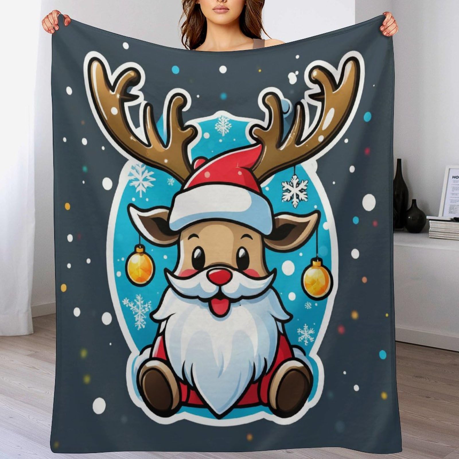 Couverture polaire Père Noël idéale pour vos soirées cocooning et moments de détente au salon
