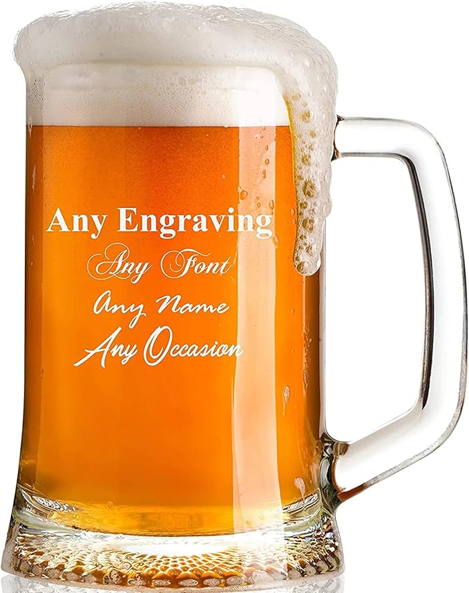 Engraved Personalised Pint Glass Beer Tankard Gift