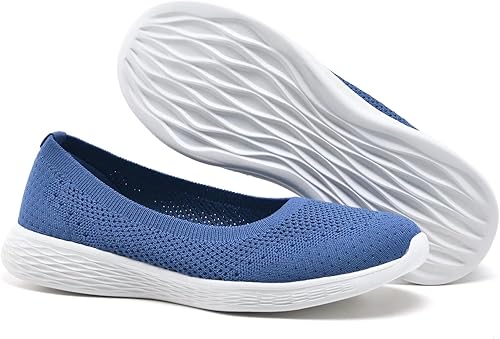 poemlady Women's Slip on Loafer Shoes - Mesh Casual Ballet Flat Nurse Walking Sn