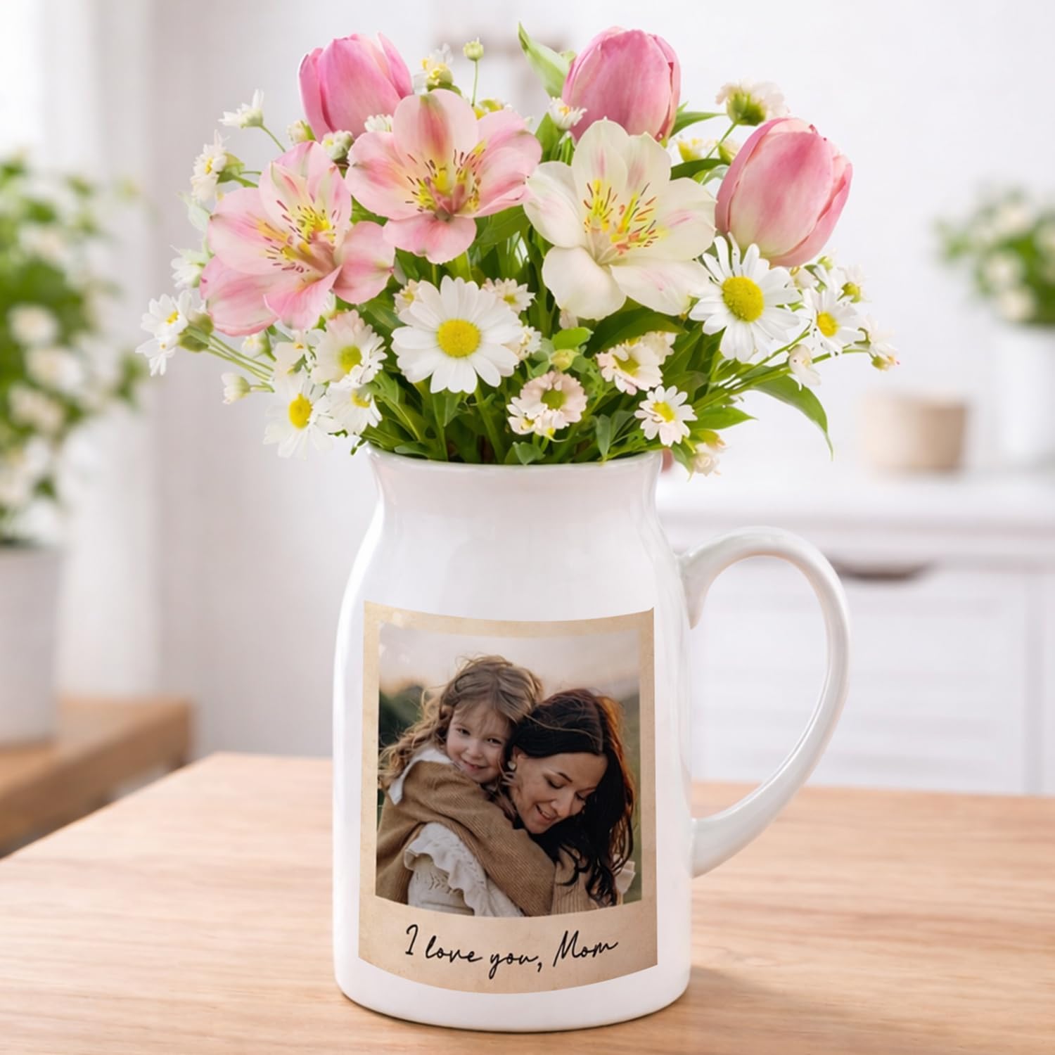 Personalized to My Daughter Vase, Custom Mothers Day Flower Vase for Daughter, for Daughters, New Mom Gift for Daughters, The Only Thing Better Than Being Your Mother — view 13