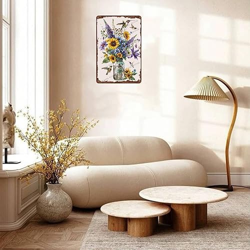 Miniatura 5 de Letreros de metal con texto en inglés "Enjoy The Little Things", de aluminio, retro, para decoración de pared de hogar, oficina, cocina, bar,