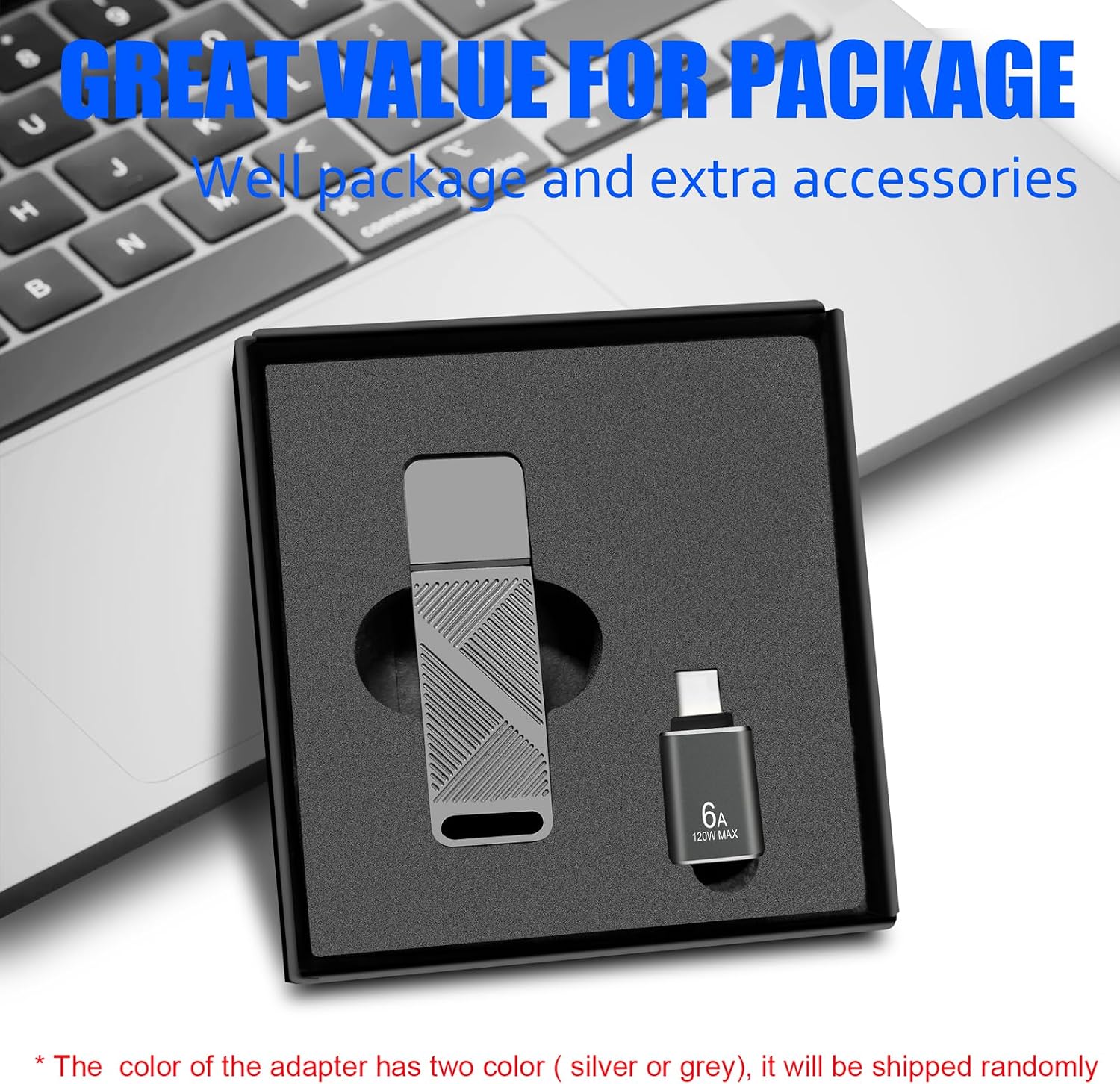 32GB FAT32 USB 3.0 Flash Drive with a USB3.0 C Adapter and Keychain (Grey) | EASTBULL High-Speed Thumb Drive Metal Pen Drive 32 G Memory Stick with USB C 3.0 Adapter, Keychain for Storage and Backup