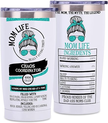 Miniatura 1 de Chaos Coordinator - Vaso de acero inoxidable para mamá, taza de viaje de 20 onzas, regalos de cumpleaños para mamá, mujer, esposa y madres, regalos