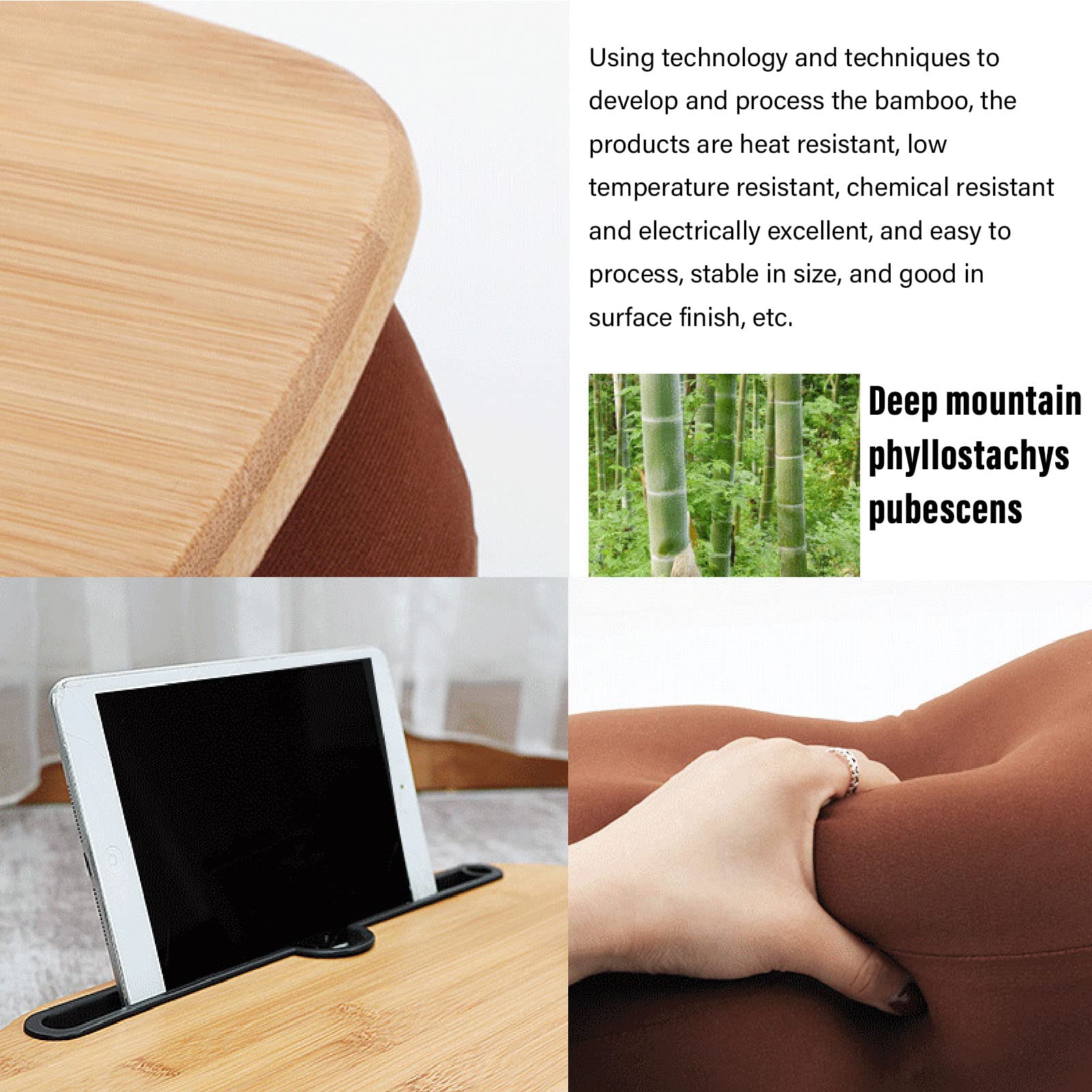 Bewinner Scrivania Portatile, Scrivania per Laptop con Cuscino, Adatta a Laptop Fino a 15,6 Pollici, con Striscia Antiscivolo per Studenti di Home Office da Utilizzare Come Supporto per