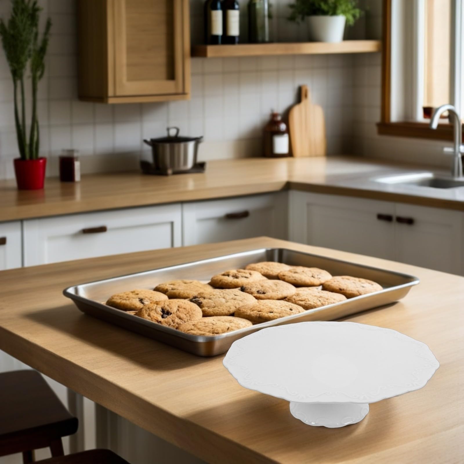 Vaguelly Alzatina per Dolci in Ceramica, Espositore per Torte e Biscotti