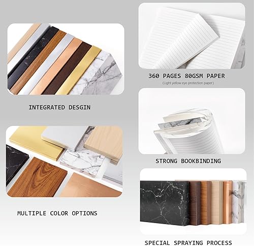 Miniatura 3 de AFUART Cuaderno de diario rayado con temática natural, tamaño A6 (6.2 x 4.1 pulgadas) con papel grueso de alta calidad de 80 GSM, cuaderno creativo