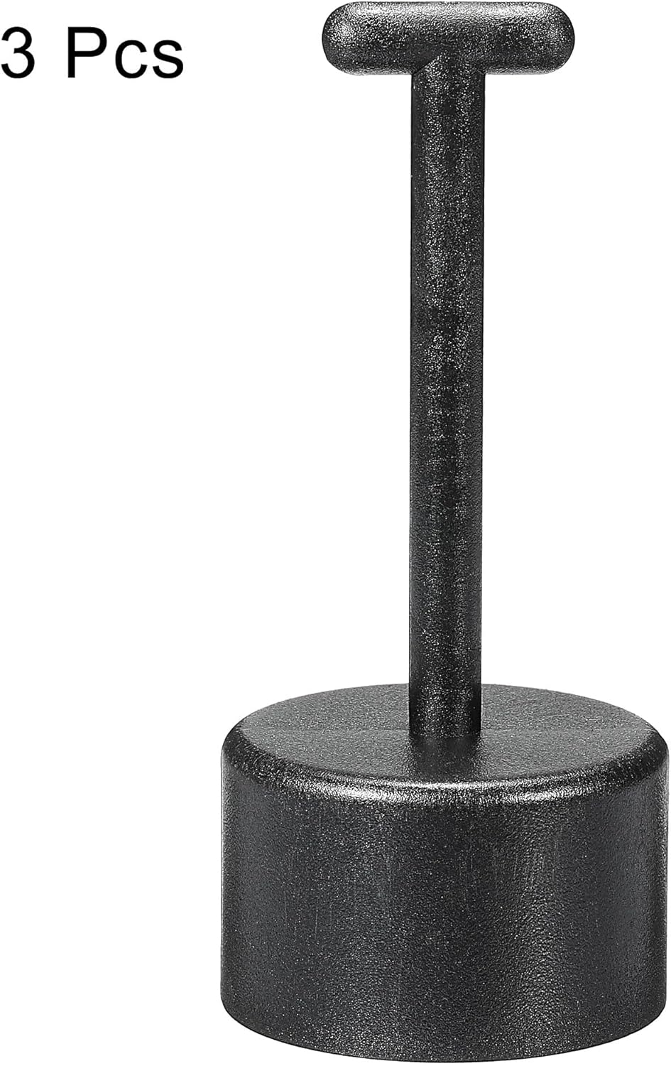 MECCANIXITY 10 Teeth E26/E27 Socket Ring Removal Tool T Type for Medium Base, Light Replacing Accessories Black Plastic, Pack of 3