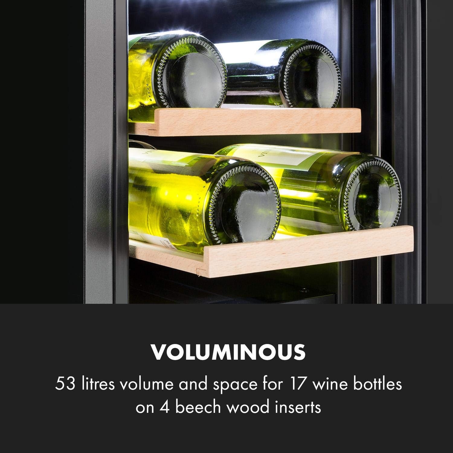 Buy Klarstein Vinovilla Onyx Wine Fridge Wine Cooler, Bottle Fridge, Wine Chiller, Glass Door
