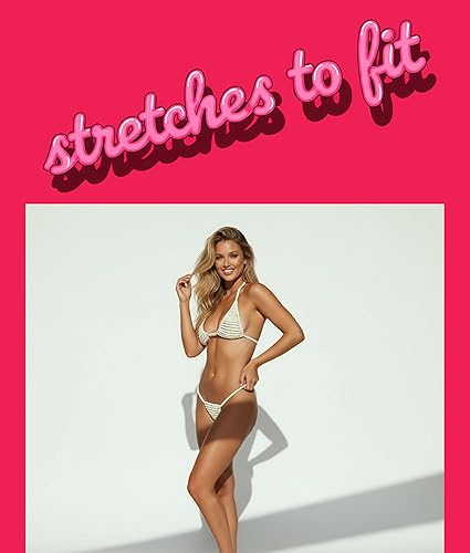 Miniatura 2 de Conjunto de bikini comestible Candy G-String - Ropa interior comestible divertida y sexy para mujer. Bragas y brasier de caramelo de colores