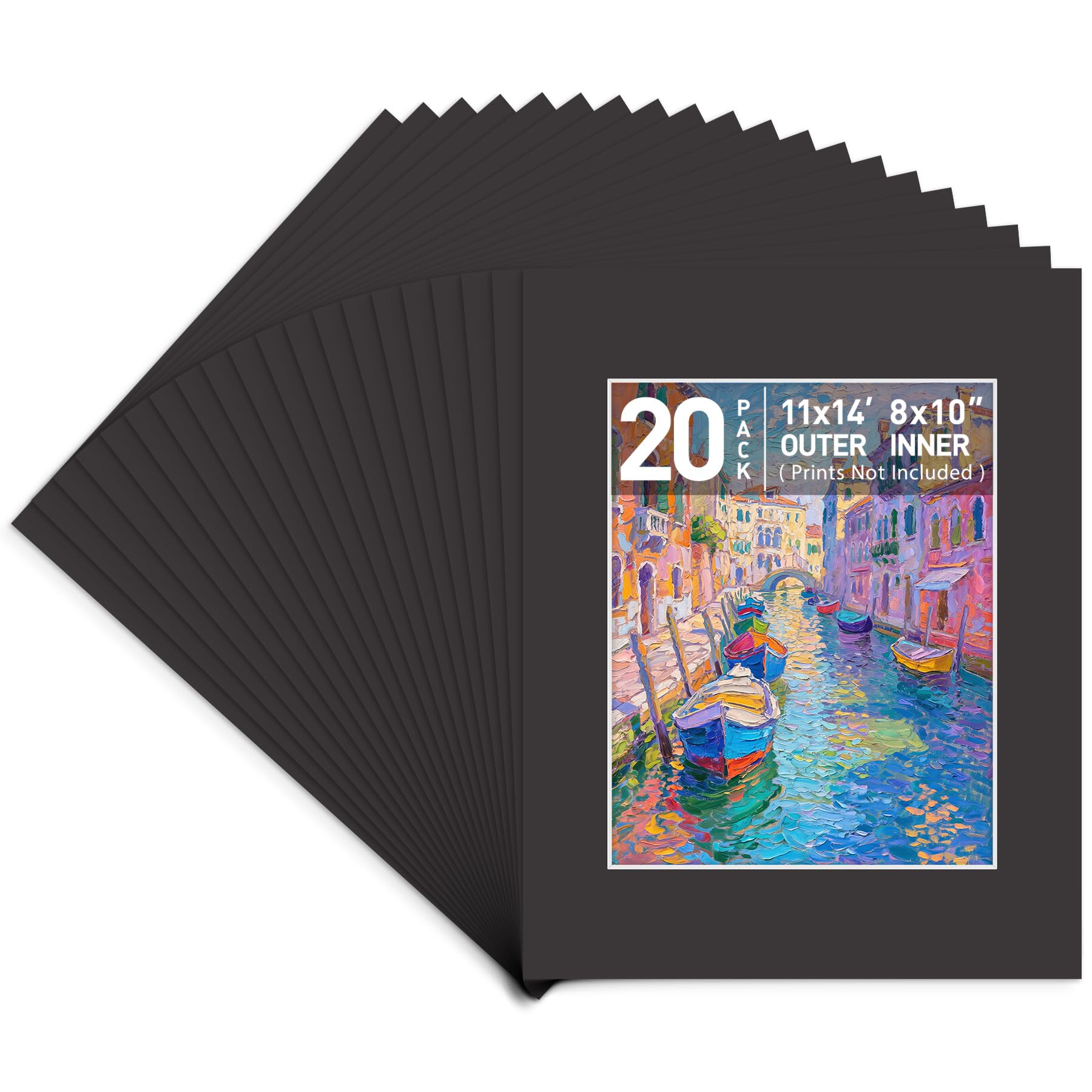 Amazon.com: Golden State Art, Pack of 20 11x14 BLACK Picture