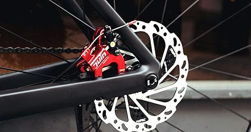 Miniatura 6 de Juin Tech F1 - Juego de pinzas de freno para disco de bicicleta hidráulico y accionado por cable, juego de frenos híbridos extraligeros para
