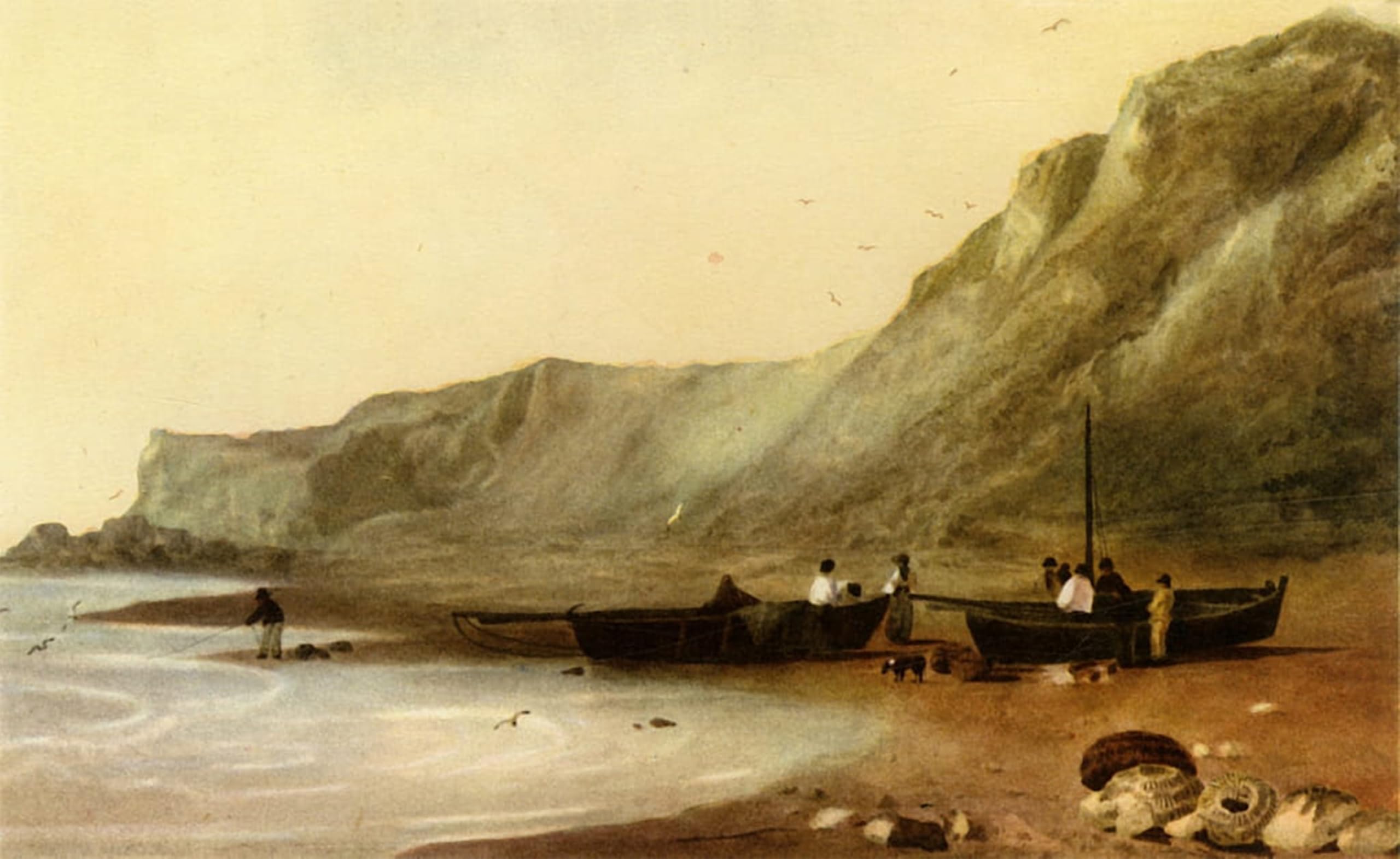 Cuadro Shanklin Isola di Wight de Peter De Wint lienzo para decoración 60x90cm 5