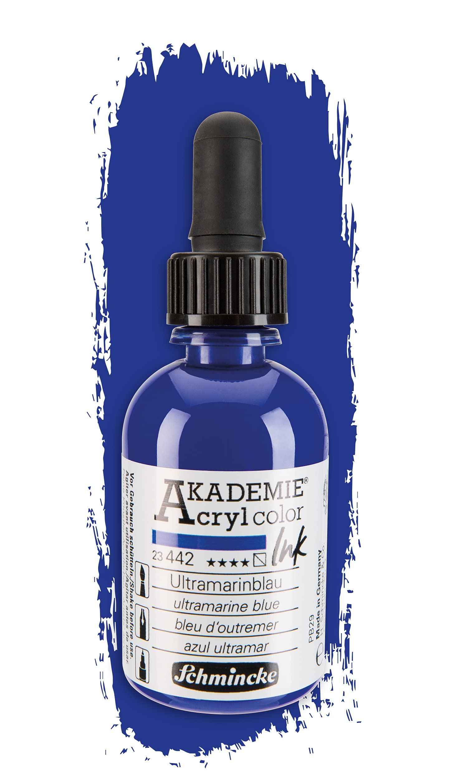 Schmincke Akademie Akrilik Mürekkep 50 ml 442 Ultramarine Blue