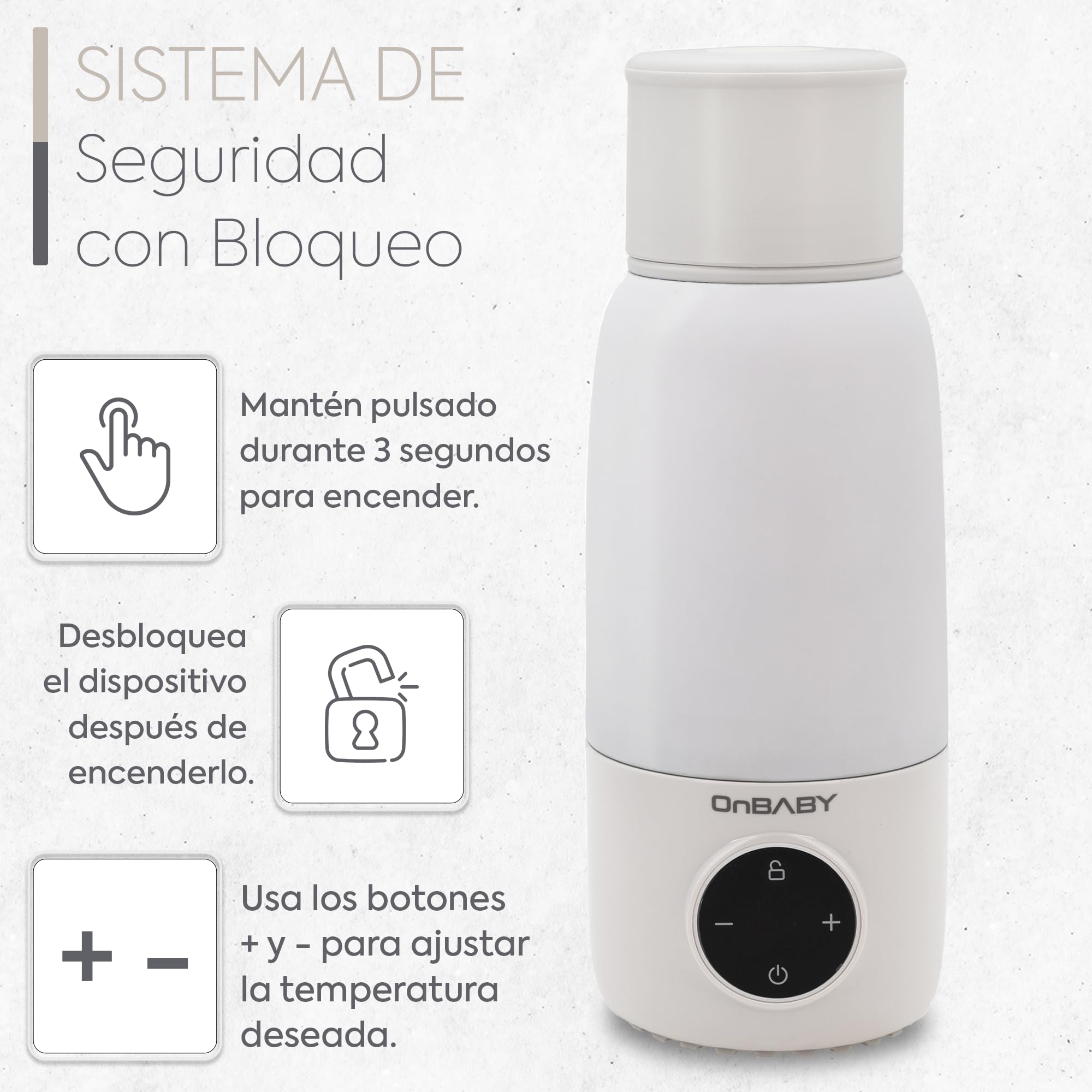 Calentador de Leche Portatil para Bebes - Termo Calienta Biberones Portatil, Calentador de Biberones Portatil, Calienta-Biberones para Leche y Agua Fácil de Transportar - Carga USB