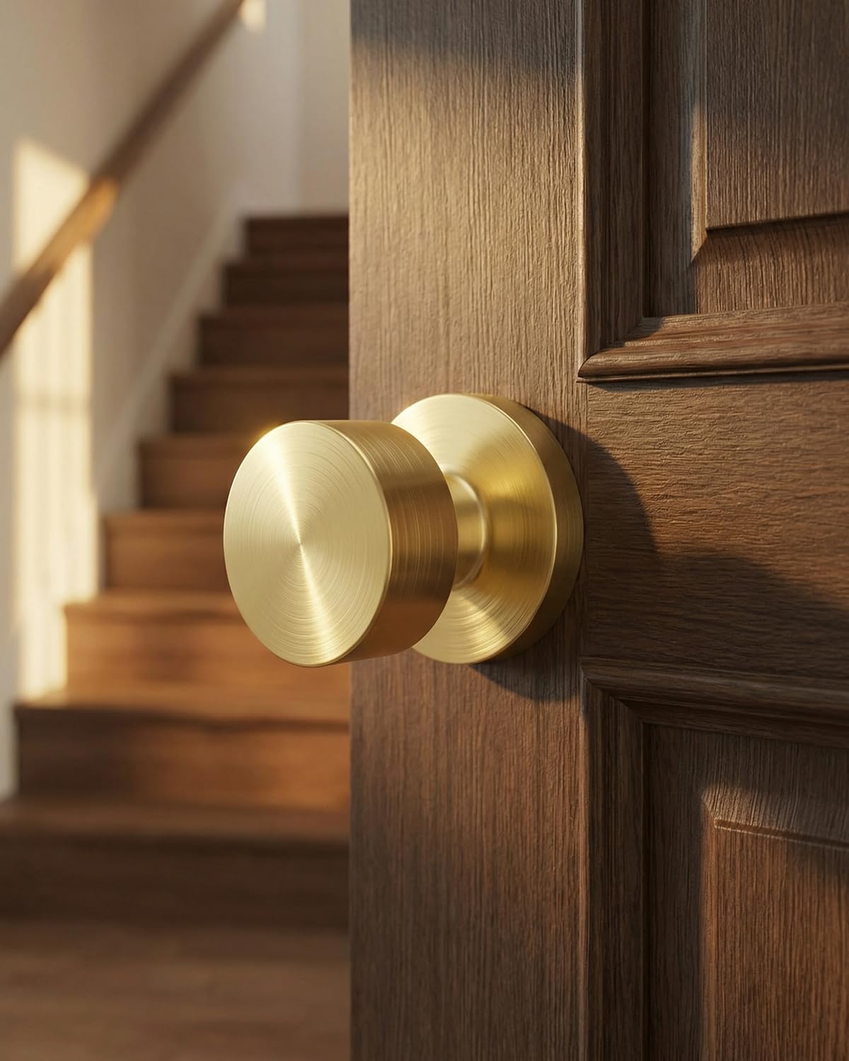 Brushed Gold Closet Door Knobs - 6 Pack -2