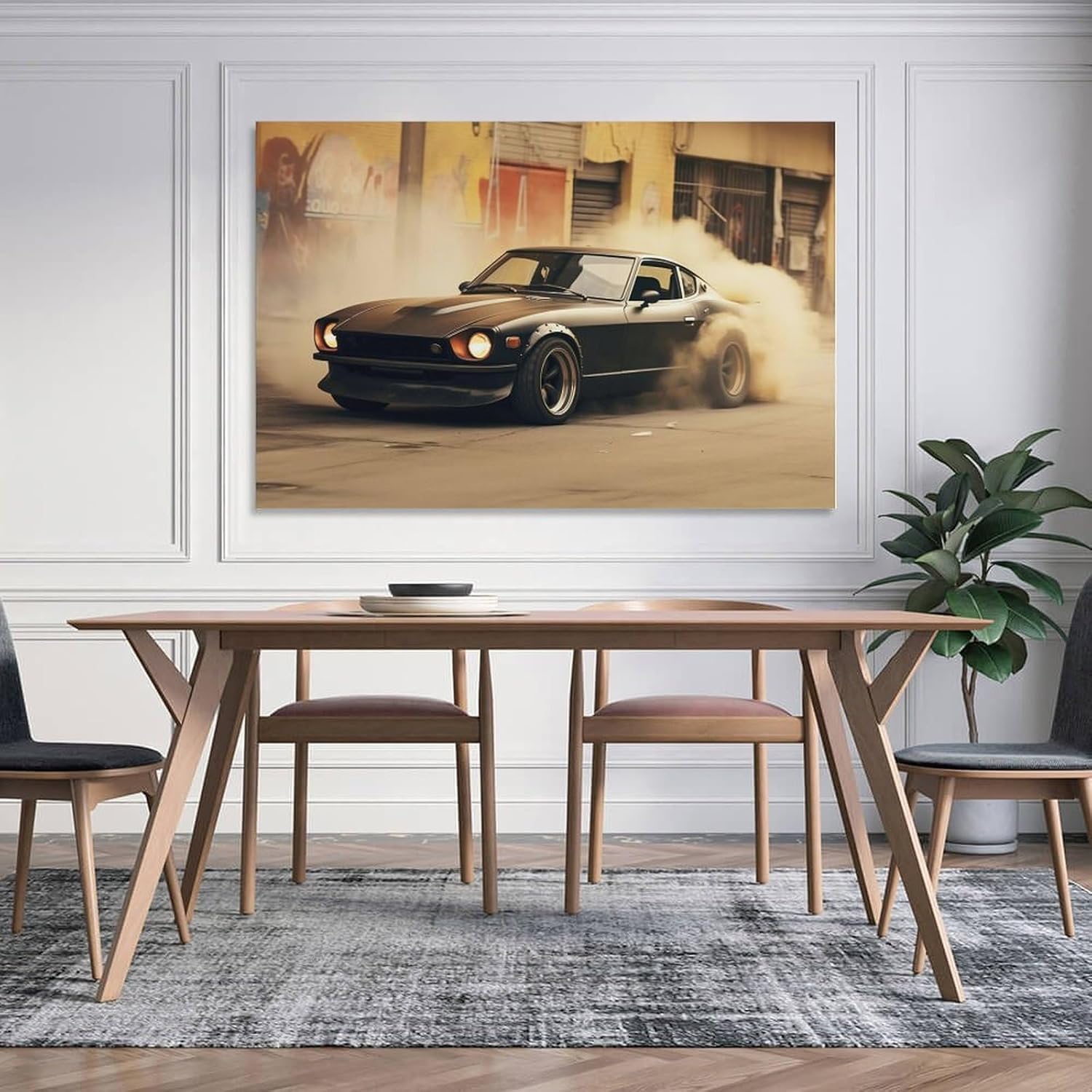 FeoYoed Wall Art Posters Jdm Car 240z Smoke Drift Cool Modern Aesthetic Decor Prints for Bedroom Living Room Office with Premium Fade Resistant Canvas 12x18inch(30x45cm) - Image 5