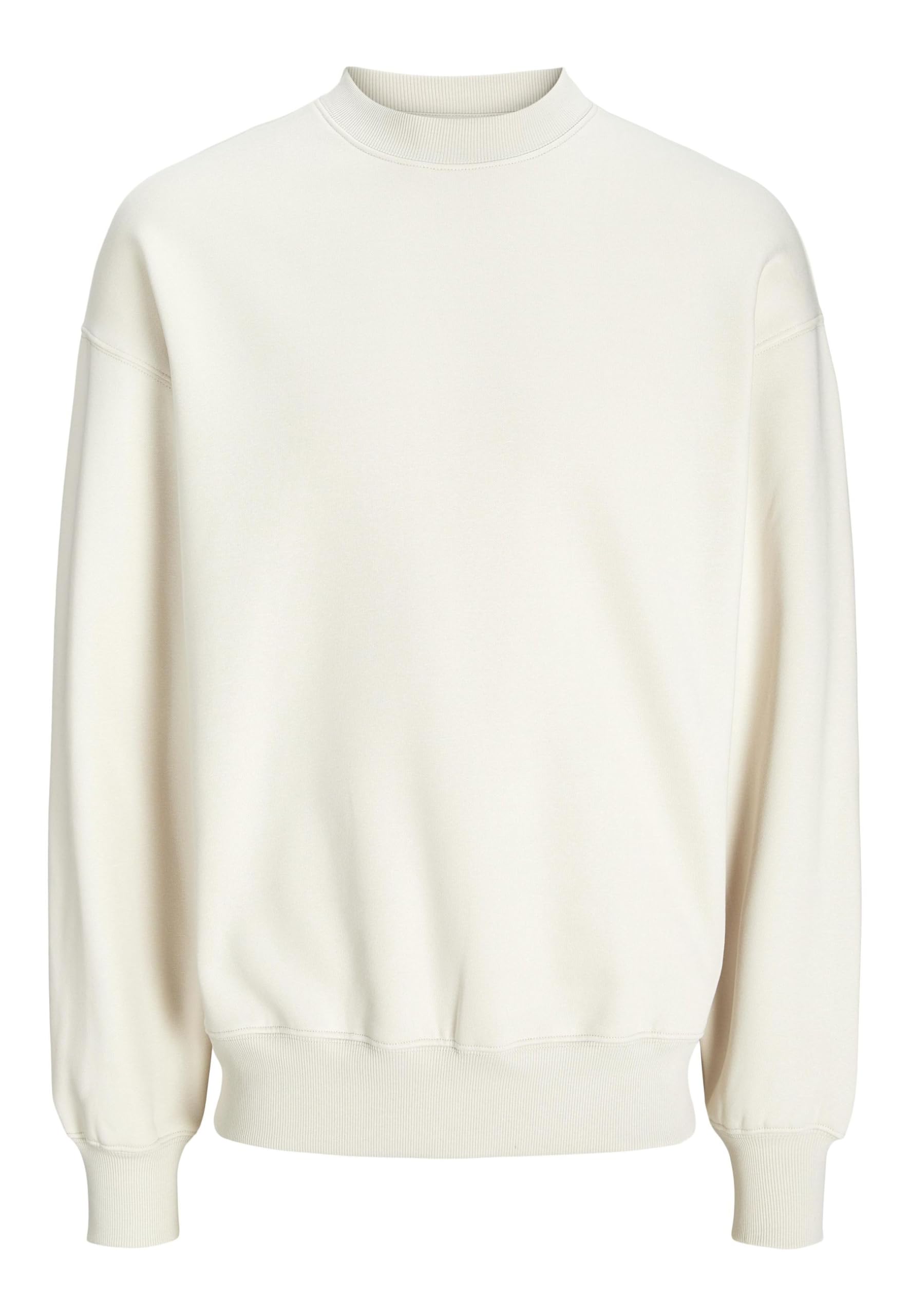 JACK & JONES Male Sweatshirt Plain Sweatshirt, moonbeam, XL
