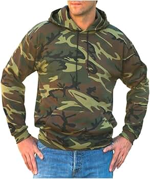 Amazon.com: Code Five Men's Camo Pullover Hoodie XL GREEN WOODLAND