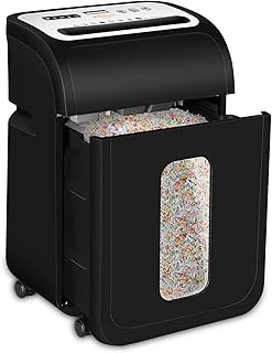 Paper Shredder for Home Office,VidaTeco 14-Sheet 60-Mins Micro Cut Shredder with US Patented Blade,Shred Card/CD/Clip/Staple,Shredder for Home Use Heavy Duty,AUTO Jam Proof,5.3-Gallon Pullout Bin(ETL)