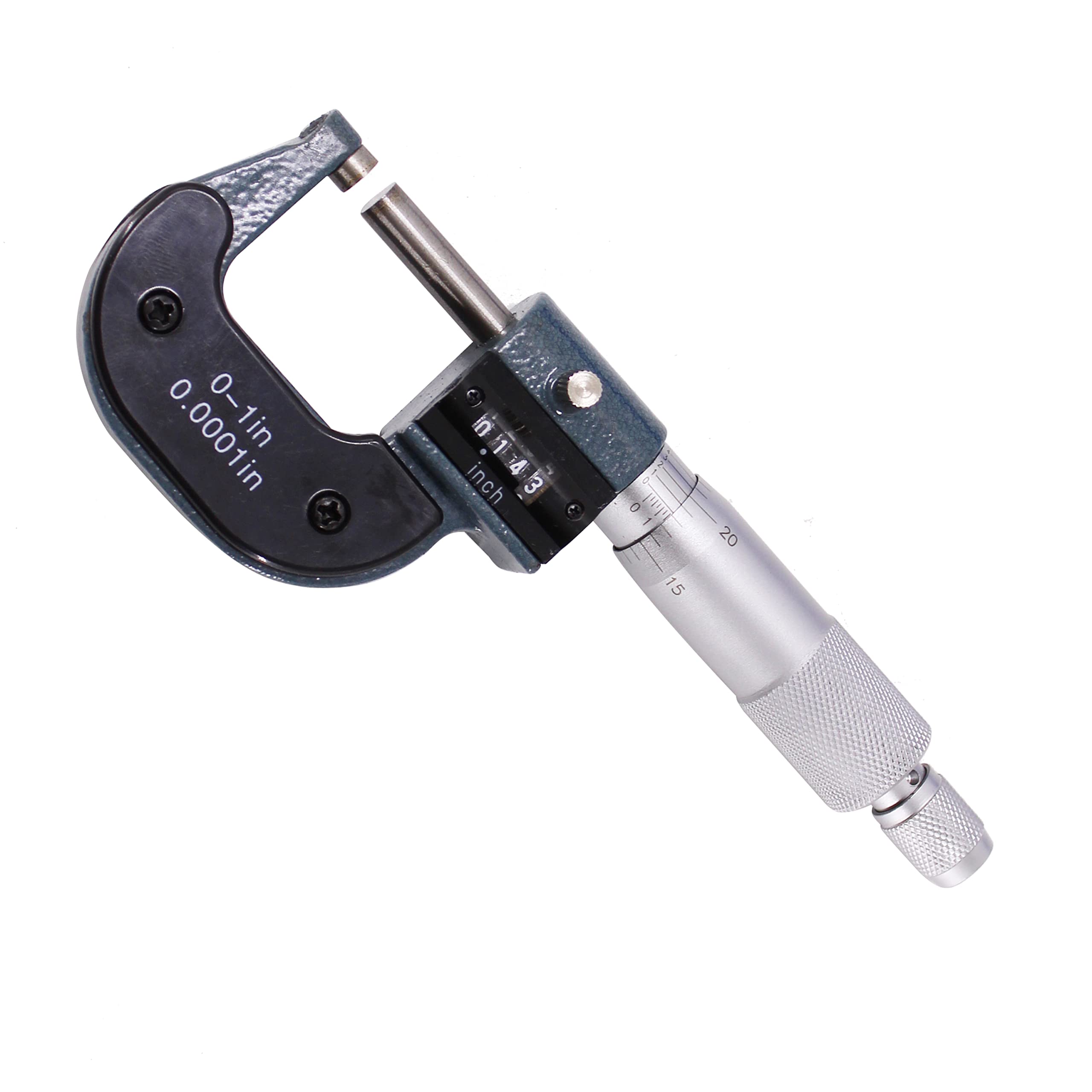 HFS (R) Micrómetro digital exterior de 1 pulgada, puntas de carburo de 0.0001 pulgadas