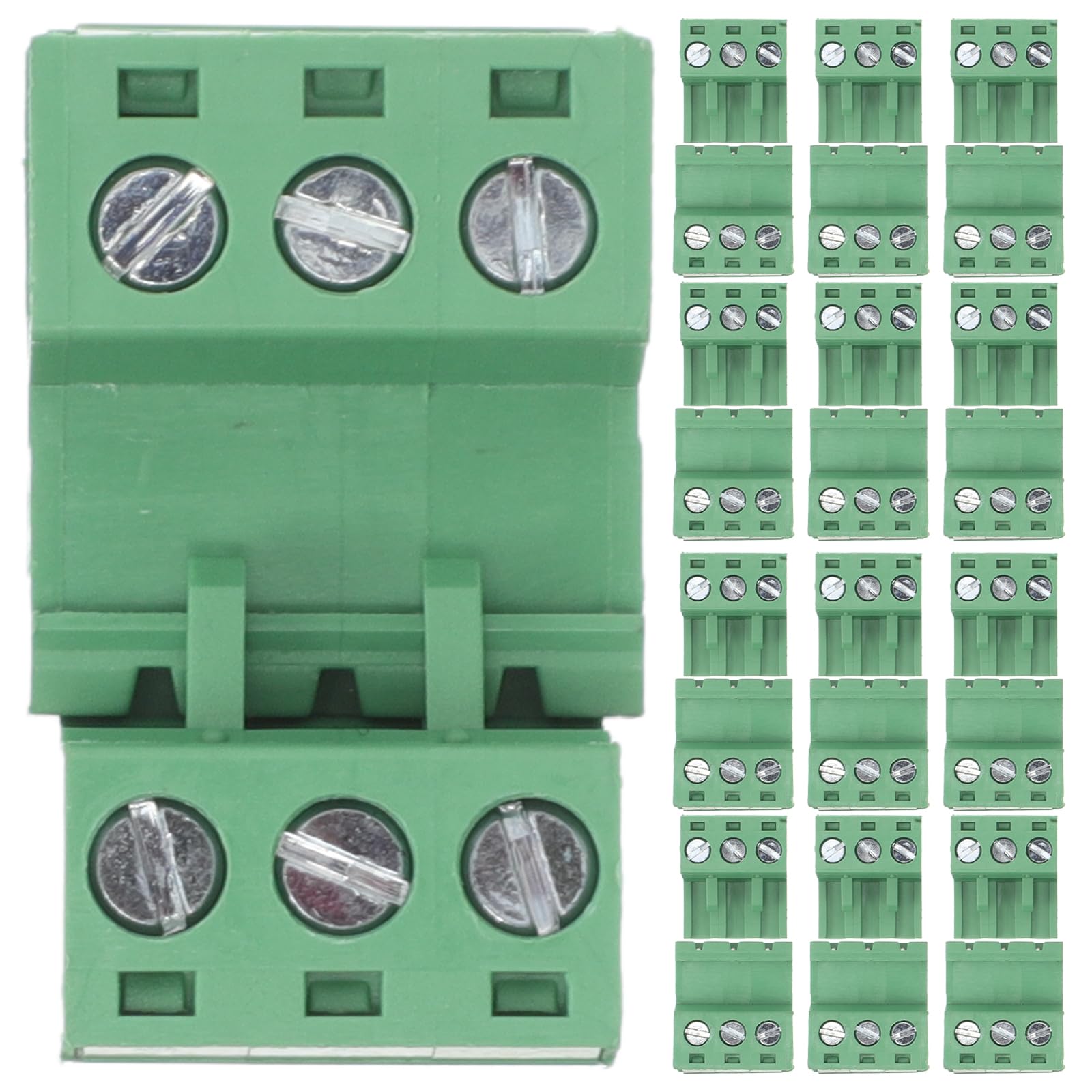Borniers à vis 5,08 mm PCB connecteurs 3 pôles emboîtables compacts