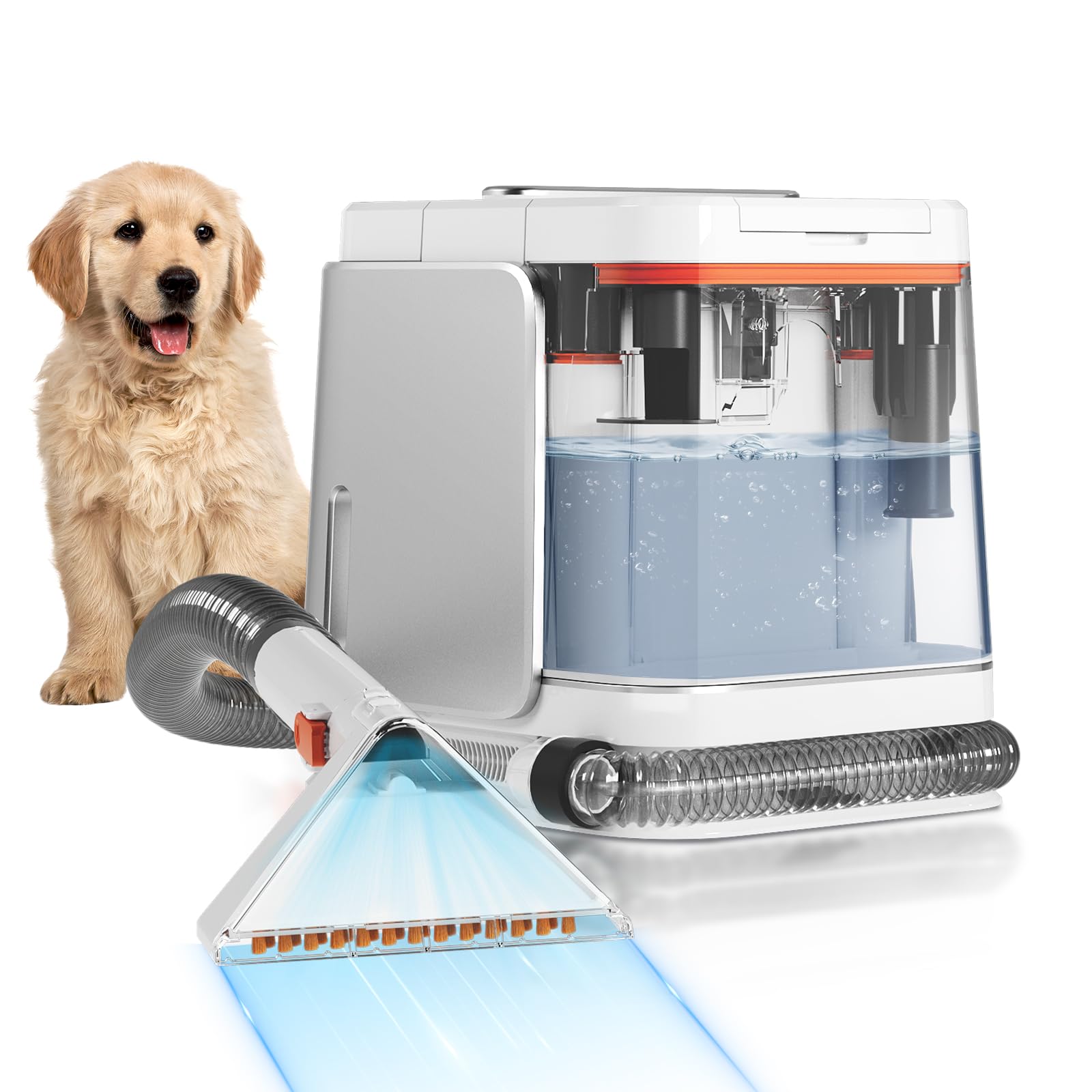 Portable Carpet and Upholstery Cleaner Machine - Multi-Surface Cleaner Couch Rug Shampooer with Powerful Suction Handheld Cleaner for