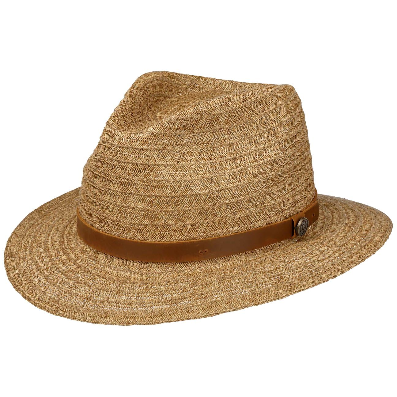 Balmoral Cappello di Paglia Belumo Toyo Donna/Uomo - da Giardiniere Estivo Cappelli Spiaggia con Fodera, Fascia in Pelle Primavera/Estate Primavera Estate
