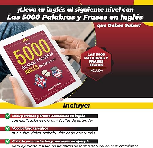 Miniatura 43 de Tarjetas didácticas en español para adultos principiantes y niños – Aprende más de 100 verbos, palabras y frases para conversación diaria – Regalo