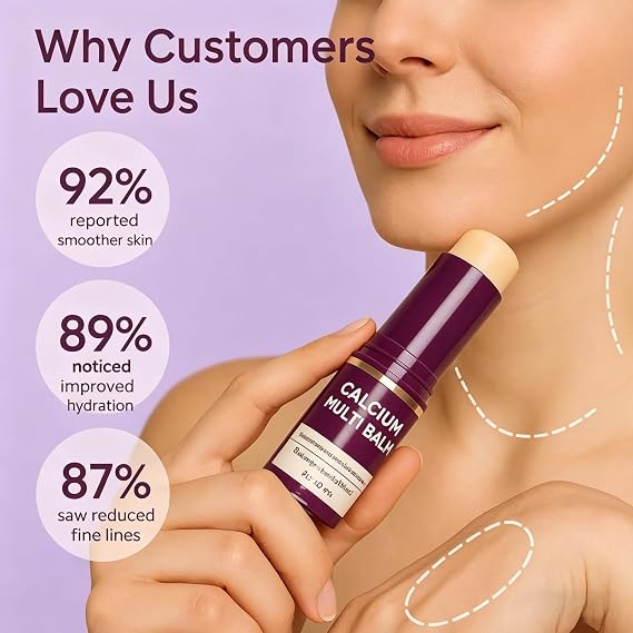 Calcium Multi Balm Stick,Daily Skin Care Collagen Balm Stick, Calcium Volume Boost Hydrating Firming Moisturizer for Face Eye Neck All Skin Types. (1 pc)