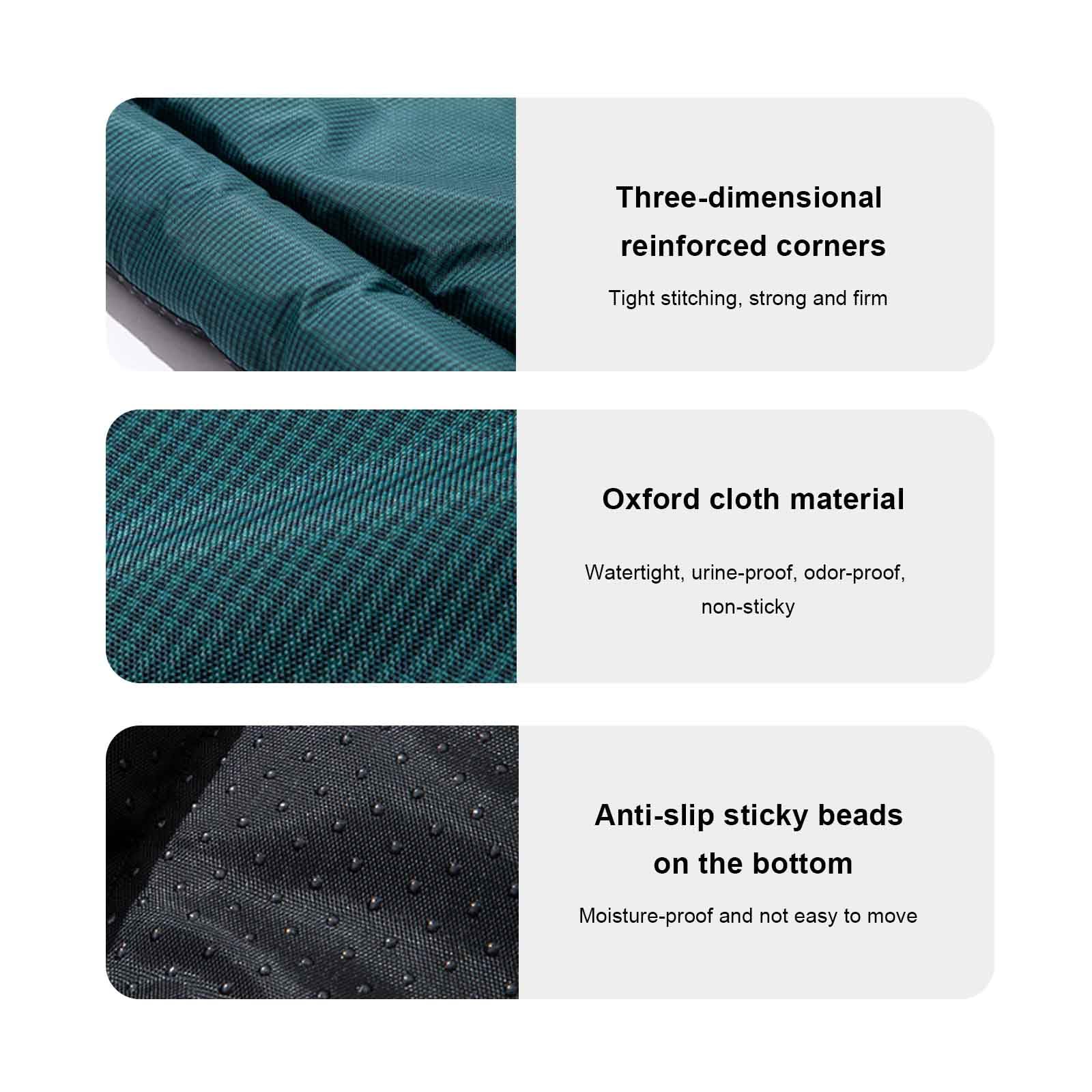 Colchón para Jaula De Perro, Cama para Perros, Colchoneta para Gato con Fondo Antideslizante, Fácil De Limpiar, para Casa Coche Camping Transportín Jaula,Azul,XXL