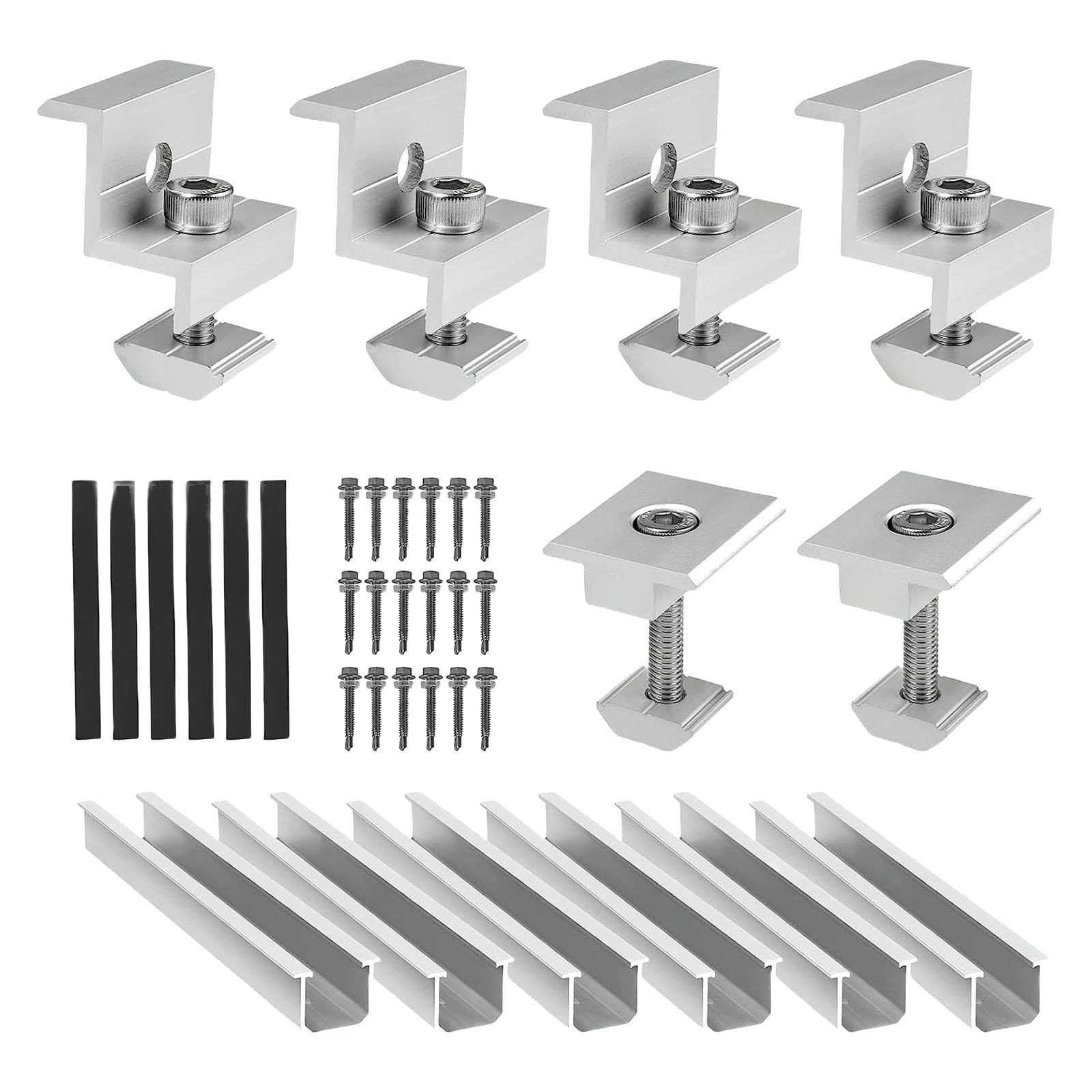 6Pcs Multipurpose Solars Panel Mounting Brackets Designs for Stability on Roofs and Boats Yachts Applications Solars Hardware