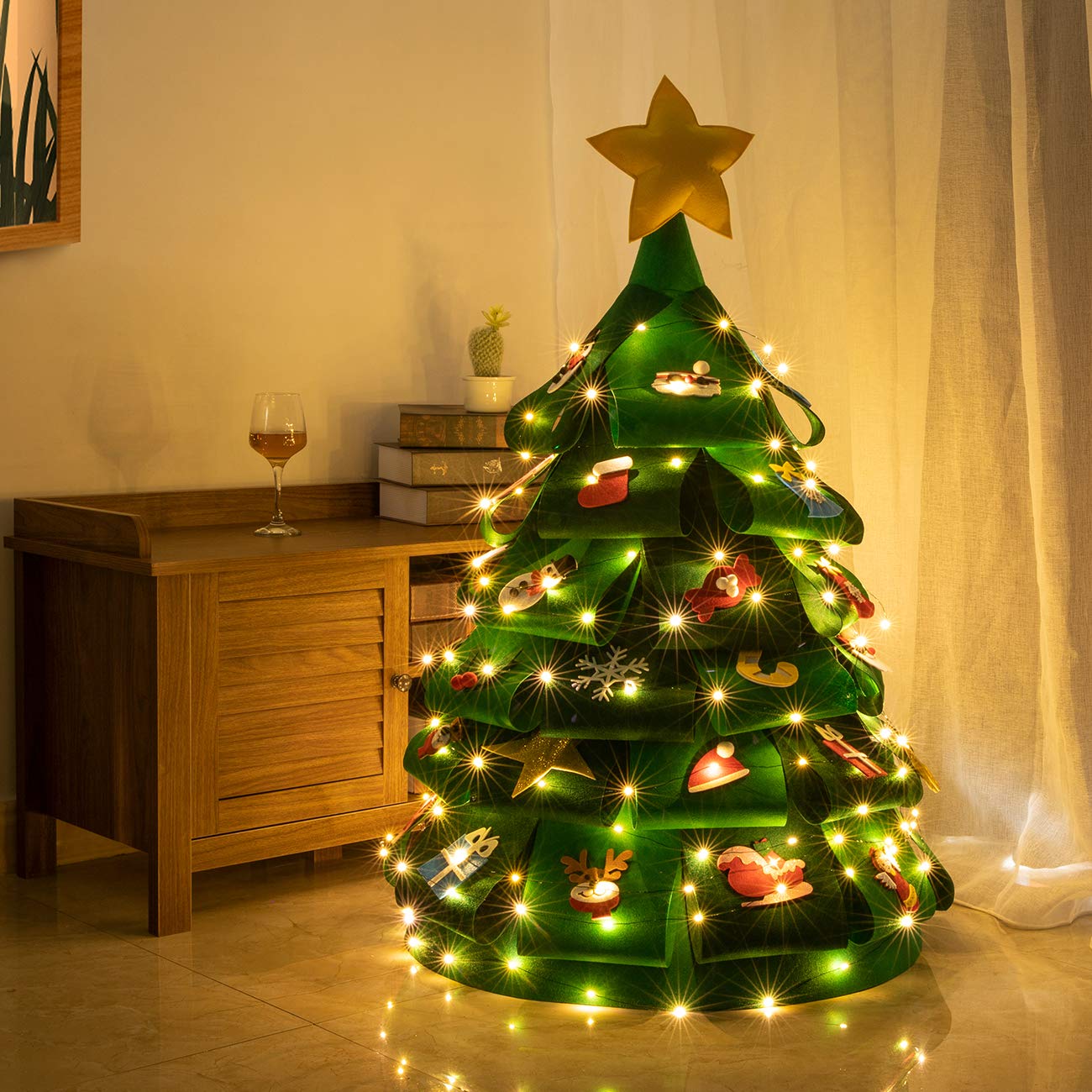 AWQ 200 LED 66 FT Copper Wire String Lights 8 Modes LED Fairy String Lights USB Powered with Remote Control for Christmas Tree Wedding Party Home Decoration