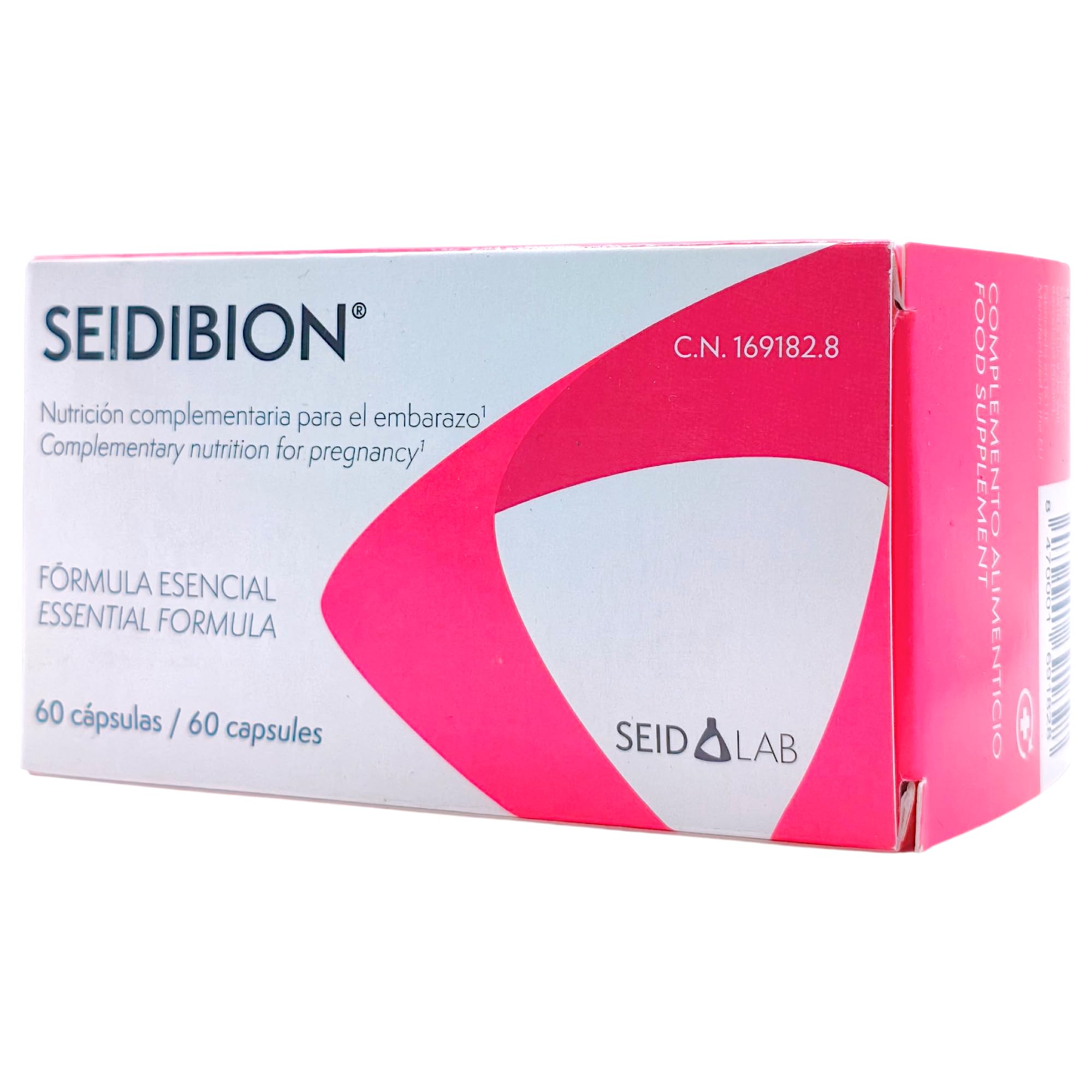 Seid Lab Seidibion 60 Cápsulas - Suplemento Multivitamínico para Preconcepción, Embarazo y Lactancia - Con DHA, Ácido Fólico, Hierro, Yodo y Vitamina D3