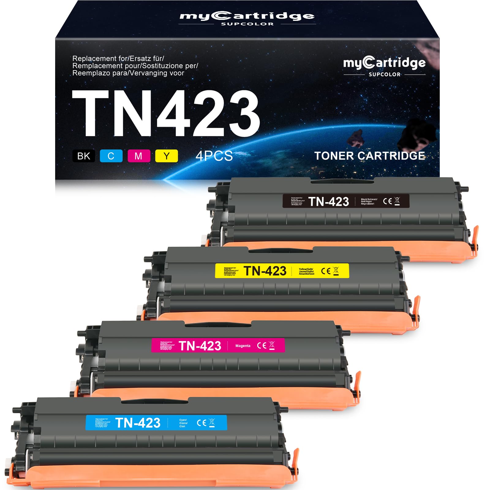 TN423 MFC-l8690CDW Toner Compatible pour Brother TN-423 TN423 pour Toner Brother MFC-L8690CDW MFC-L8900CDW HL-L8260CDW HL-L8360CDW DCP-L8410CDW MFC-L8690CDW Toner (4 Pack)