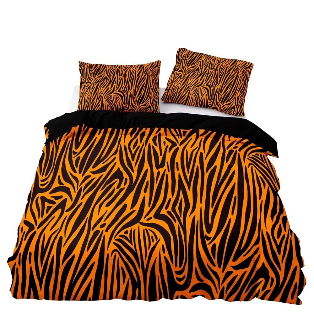 Linge de lit zèbre 260x240 de qualité supérieure style texture sauvage king