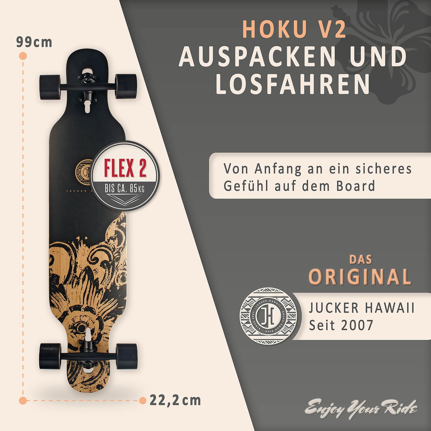 JUCKER HAWAII Longboard – New Hoku & Hoku V2 | Premium Bambus-Fiberglas Longboards