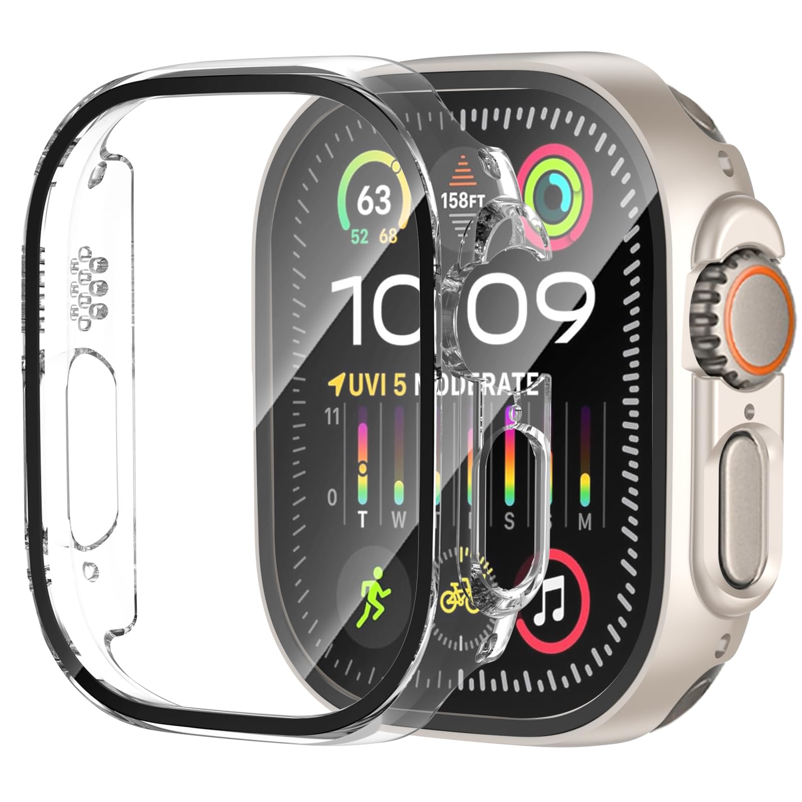 [2 Pack] Case Screen Protector Compatible with Apple Watch SE 3/2nd Gen/SE Series 6/5/4 40mm, Ultra-thin Full Coverage Protective Cover for iWatch 40 mm — view 12