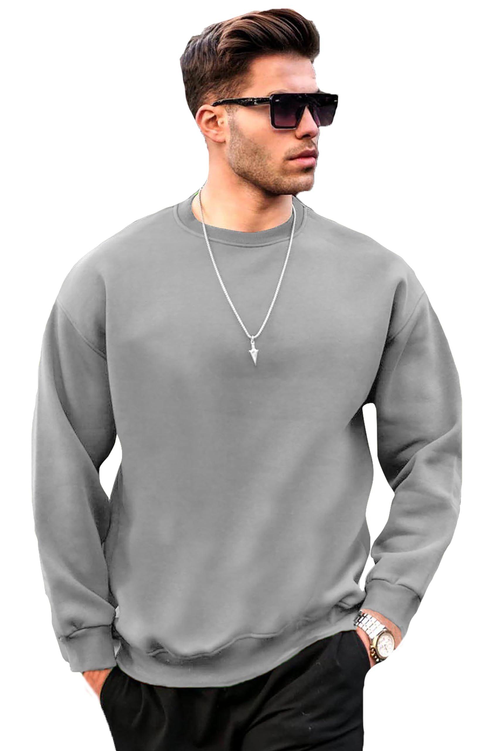 jugular Men's Cotton Solid Full Sleeve Round Neck Sweatshirt-picture-14