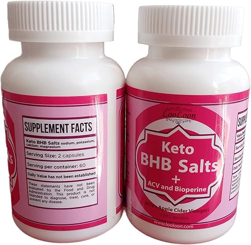 Miniatura 6 de Keto Bioperine con vinagre de sidra de manzana y sales exógenas de 4 cetonas calcio, sodio, magnesio y potasio) (60 cápsulas)