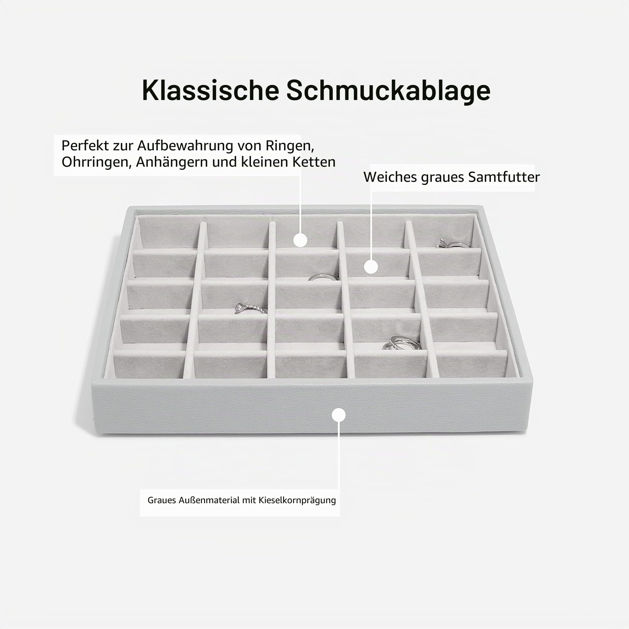 Stackers Grau Klassisch Schmuckschatulle -3