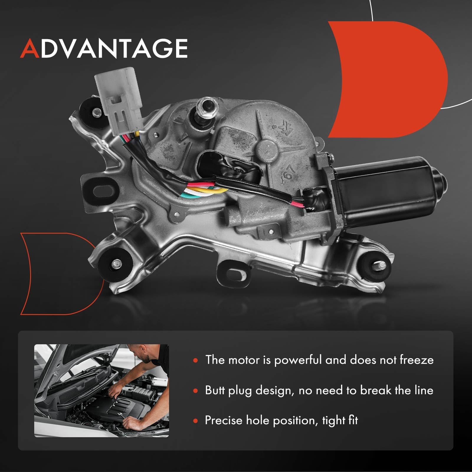 城趾 Amazon | A-Premium リアフロントガラスワイパーモーター トヨタ