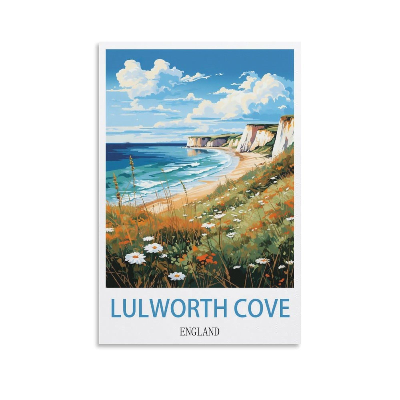EZMLFA DIY 5D Diamond Art Painting Kits,Lulworth Cove England Colourful Rhinestone Diamond Arts Kits for Beginners, Perfect Home Wall Decor Gifts 50x60cm